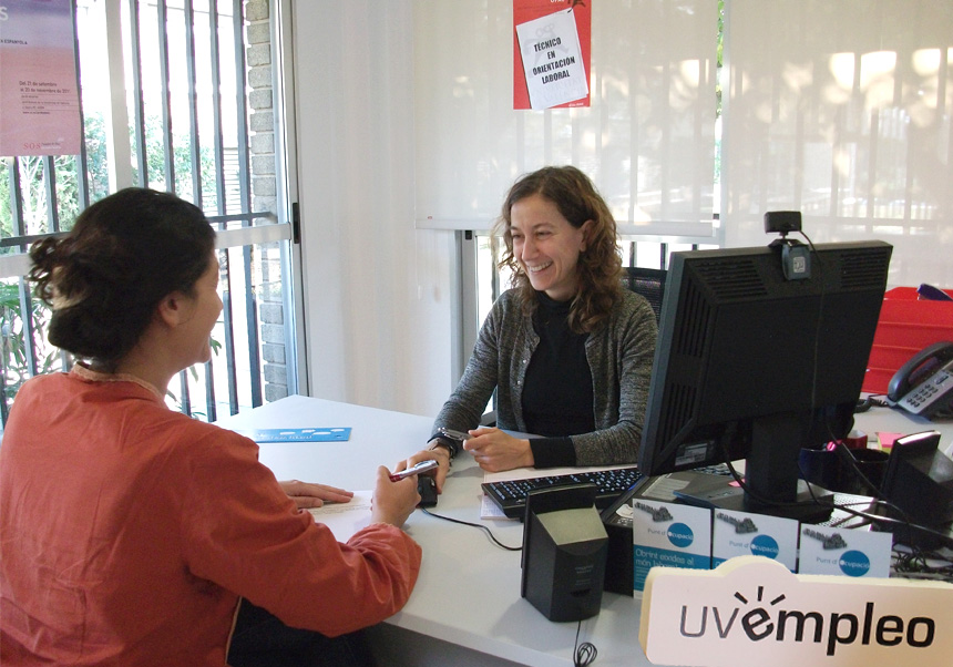 Estudiante en una sesión de asesoramiento